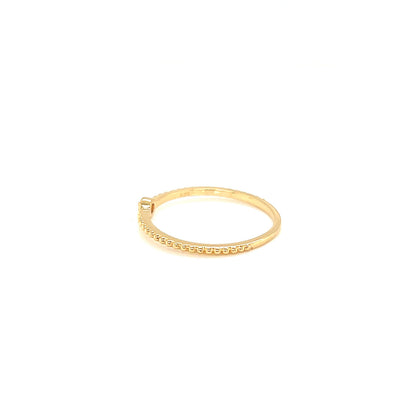 Single Dia Bezel Saw Ring 0.03ct