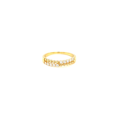 Half Beads Eternity Ring 0.2ct