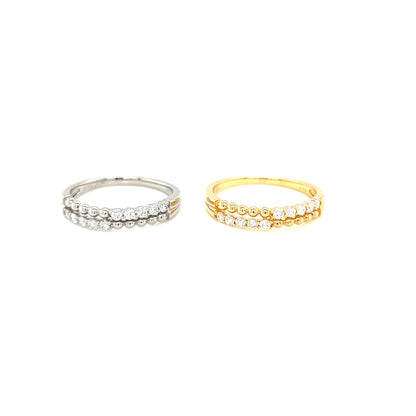 Half Beads Eternity Ring 0.2ct
