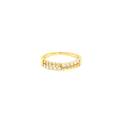Half Beads Eternity Ring 0.2ct