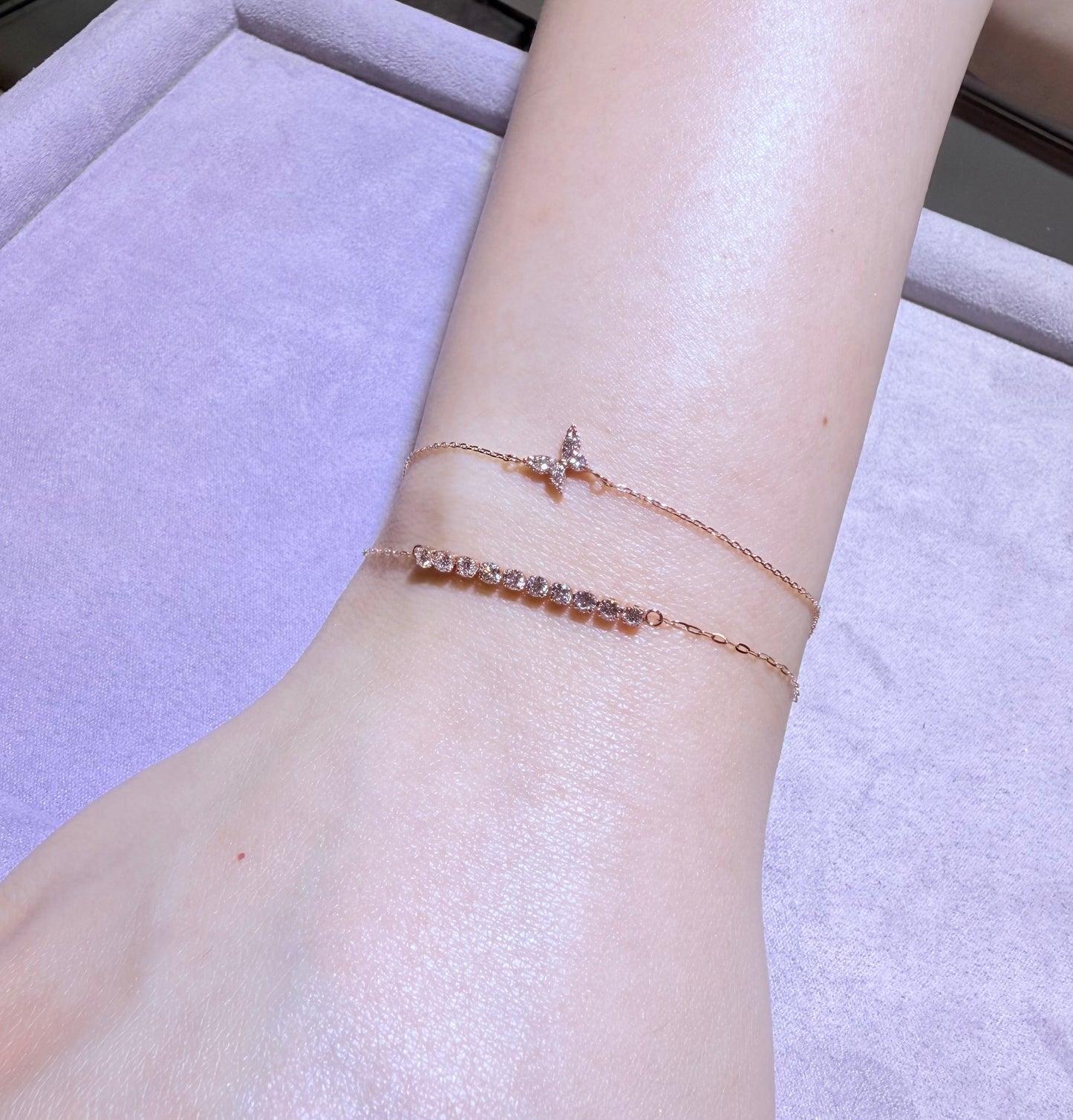 Single Butterfly Bracelet 0.1ct