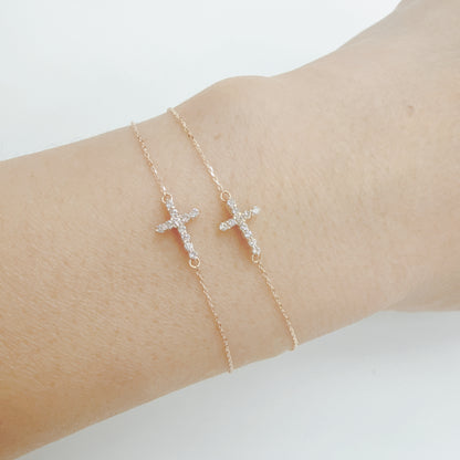11 Dia Cross Bracelet 0.08ct