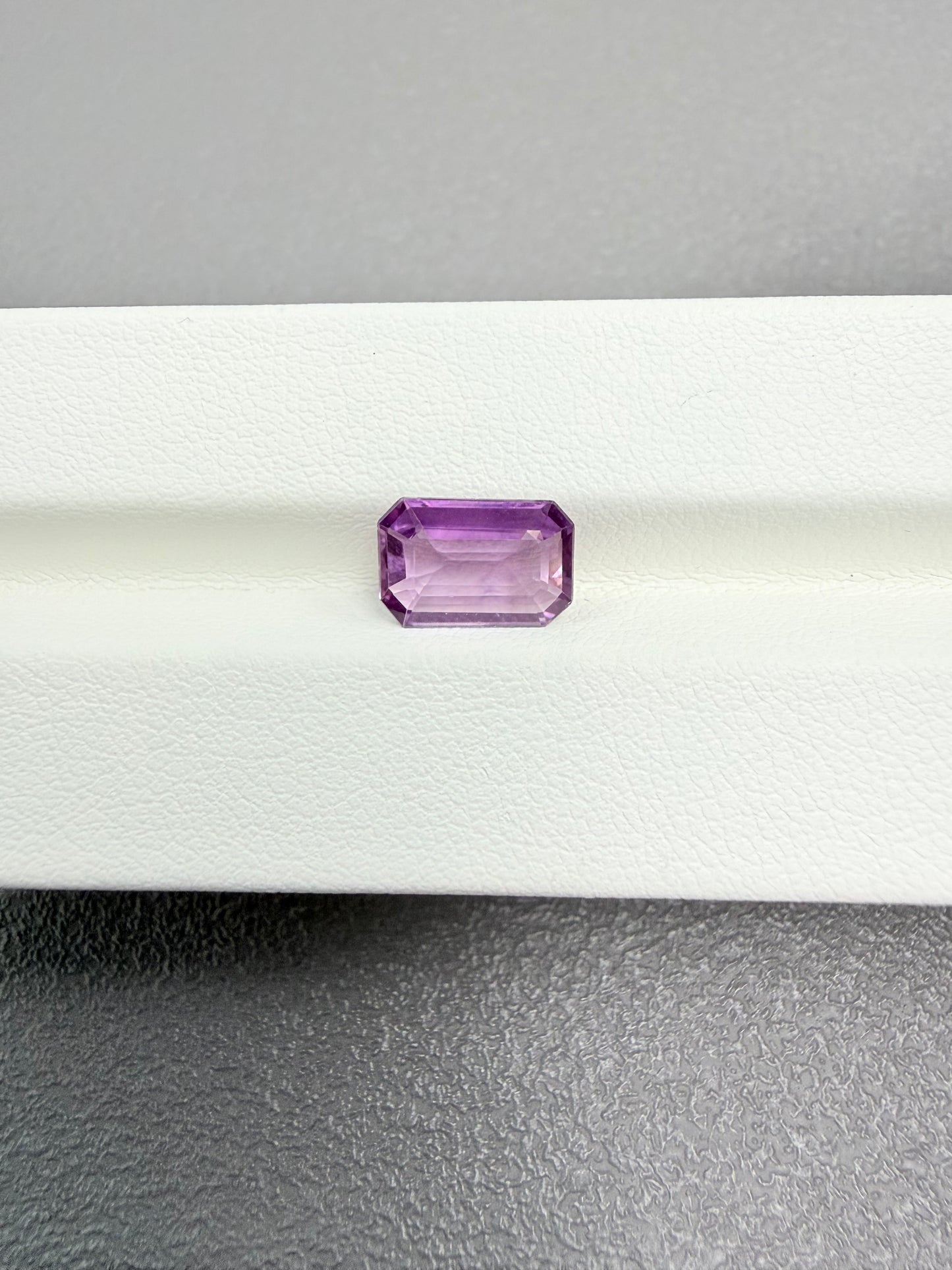 Soft lilac Violet Sapphire  Carat: 2.05ct  Emerald cut