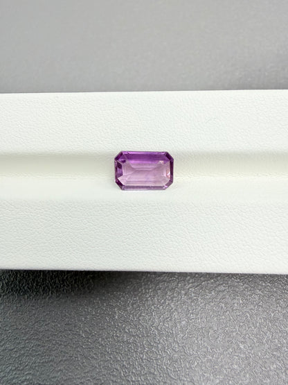 Soft lilac Violet Sapphire  Carat: 2.05ct  Emerald cut
