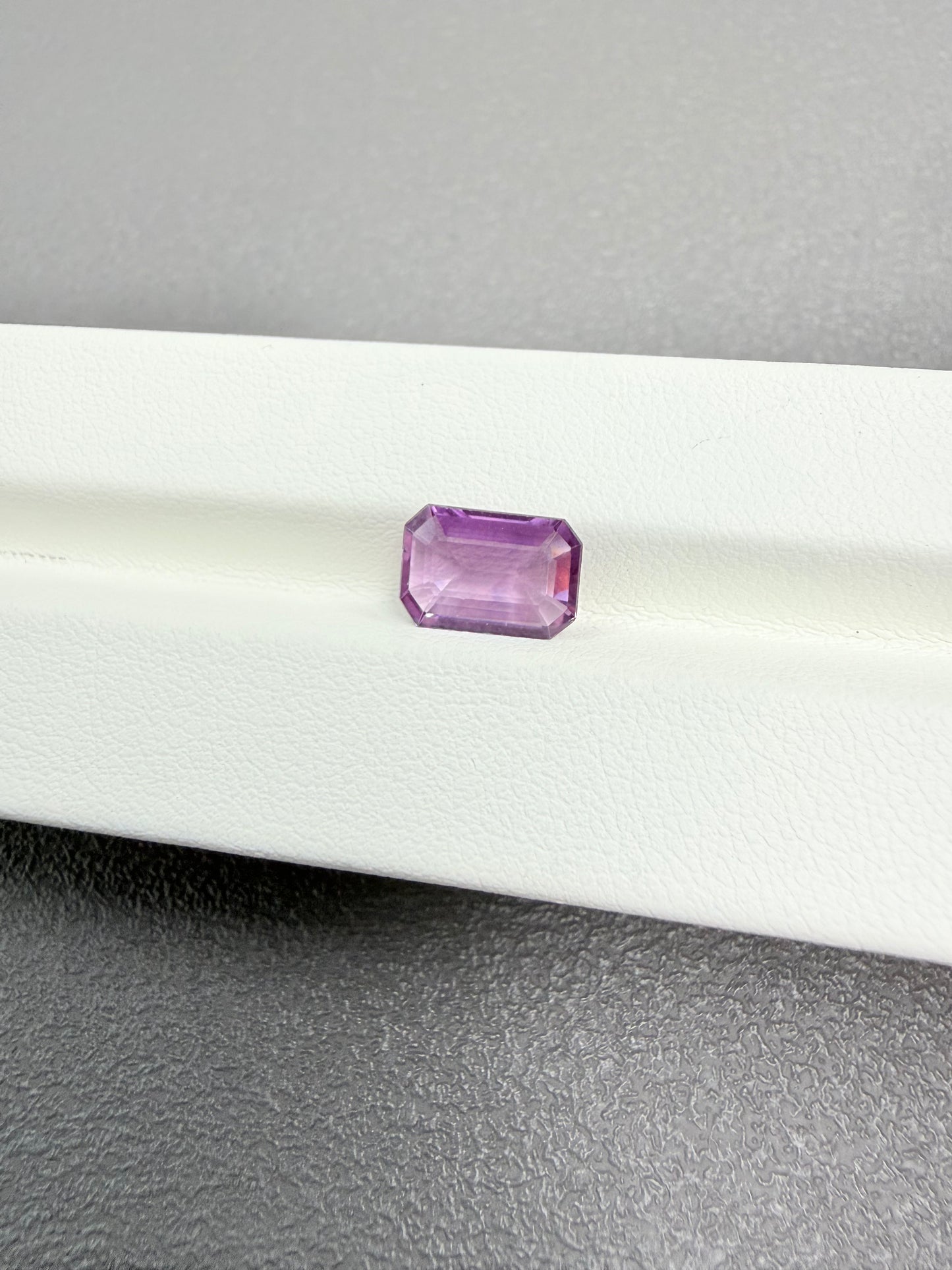 Soft lilac Violet Sapphire  Carat: 2.05ct  Emerald cut