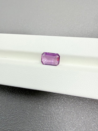 Soft lilac Violet Sapphire  Carat: 2.05ct  Emerald cut