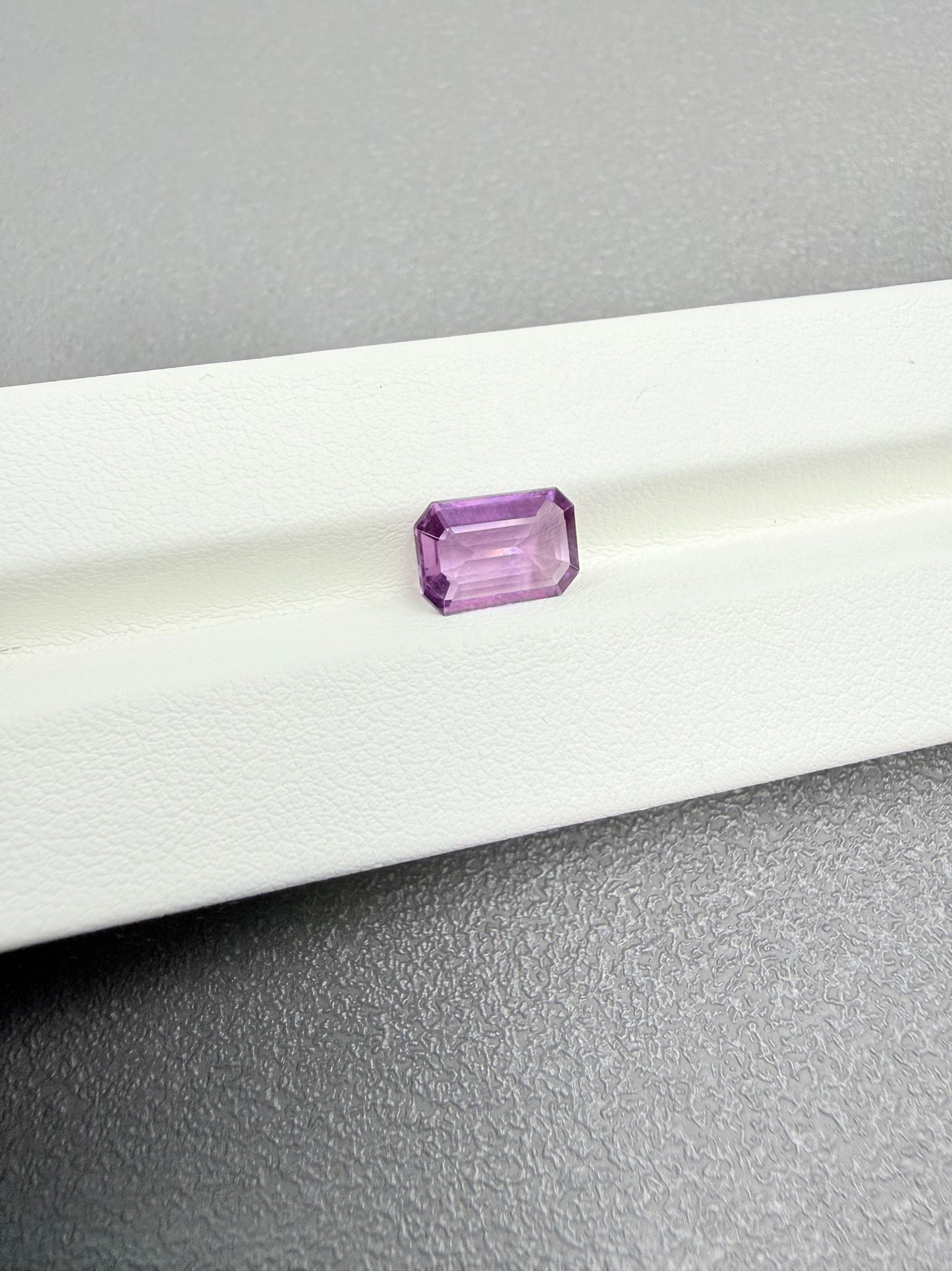 Soft lilac Violet Sapphire  Carat: 2.05ct  Emerald cut