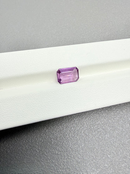 Soft lilac Violet Sapphire  Carat: 2.05ct  Emerald cut
