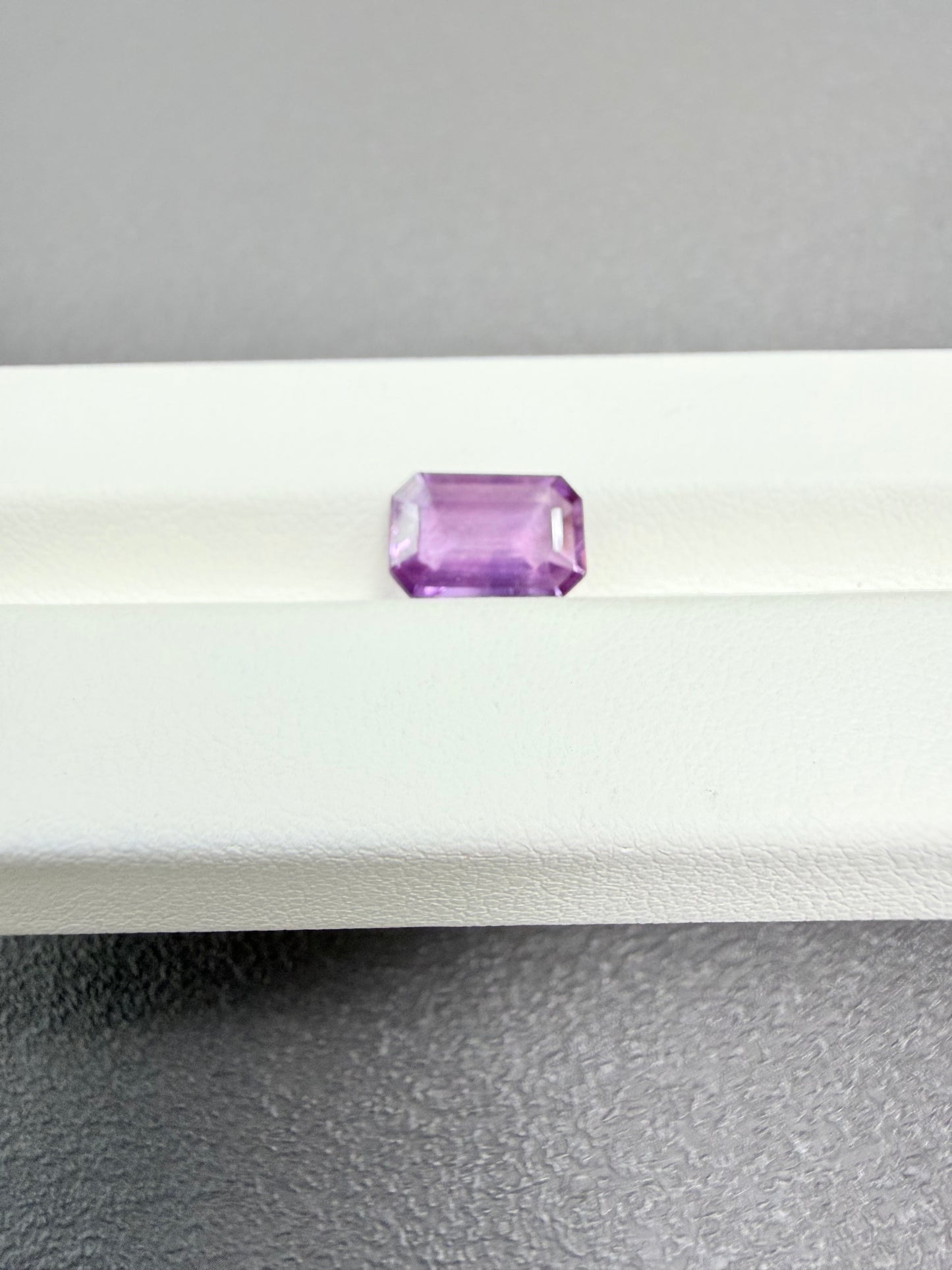 Soft lilac Violet Sapphire  Carat: 2.05ct  Emerald cut
