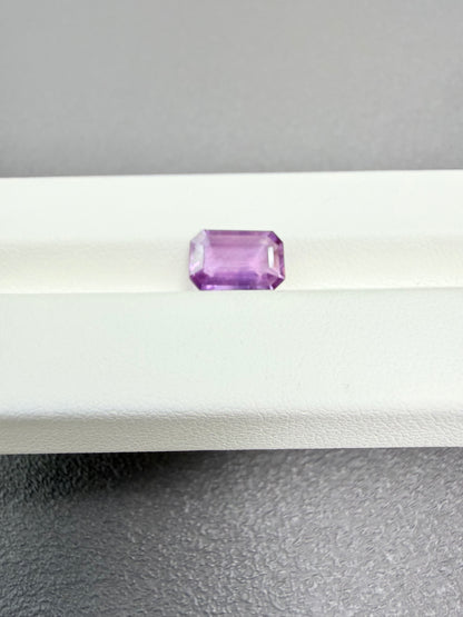Soft lilac Violet Sapphire  Carat: 2.05ct  Emerald cut