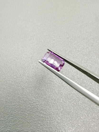 Soft lilac Violet Sapphire  Carat: 2.05ct  Emerald cut