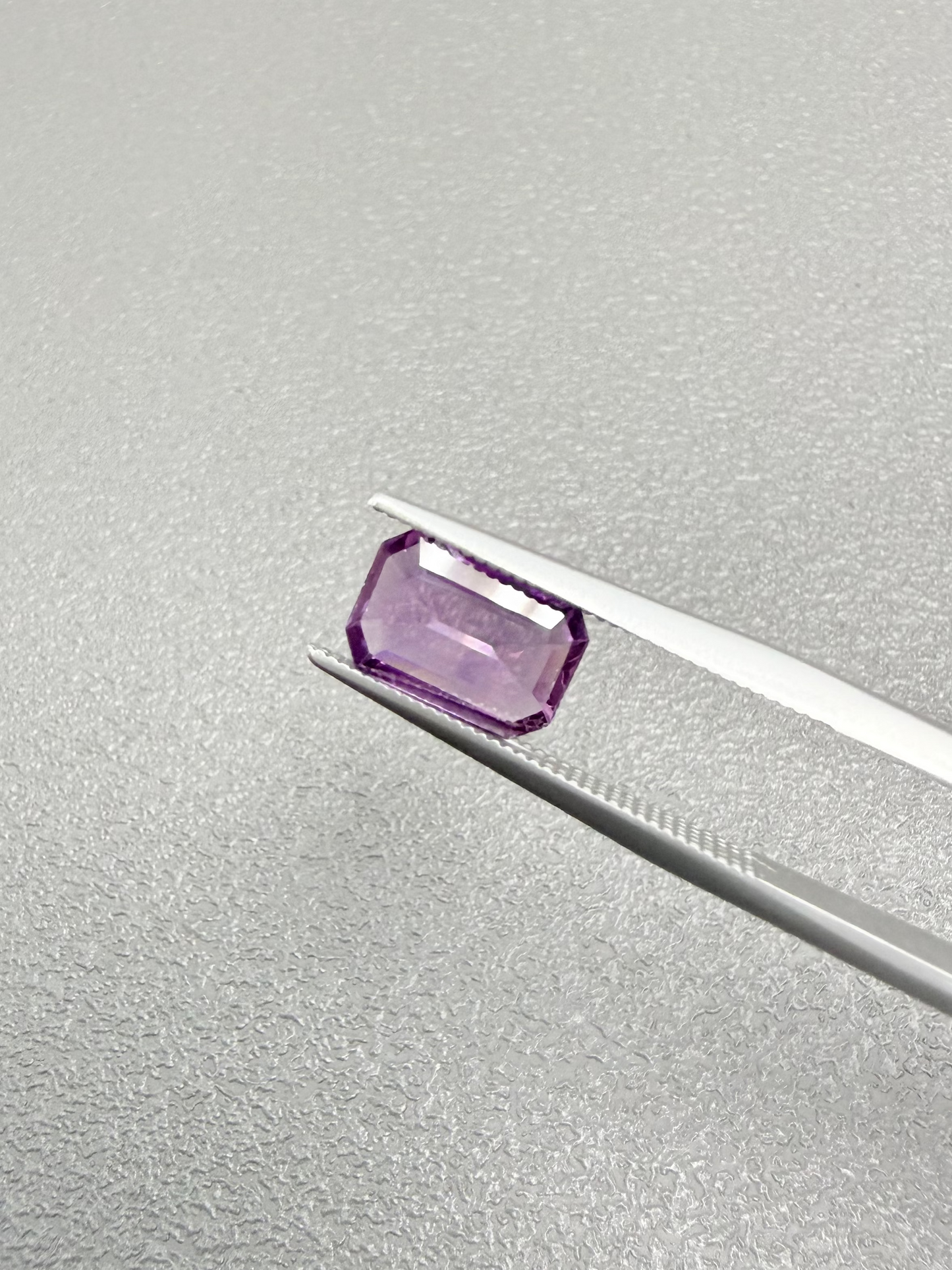 Soft lilac Violet Sapphire  Carat: 2.05ct  Emerald cut