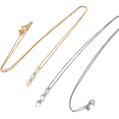 3 Dangle Dia Necklace 1ct