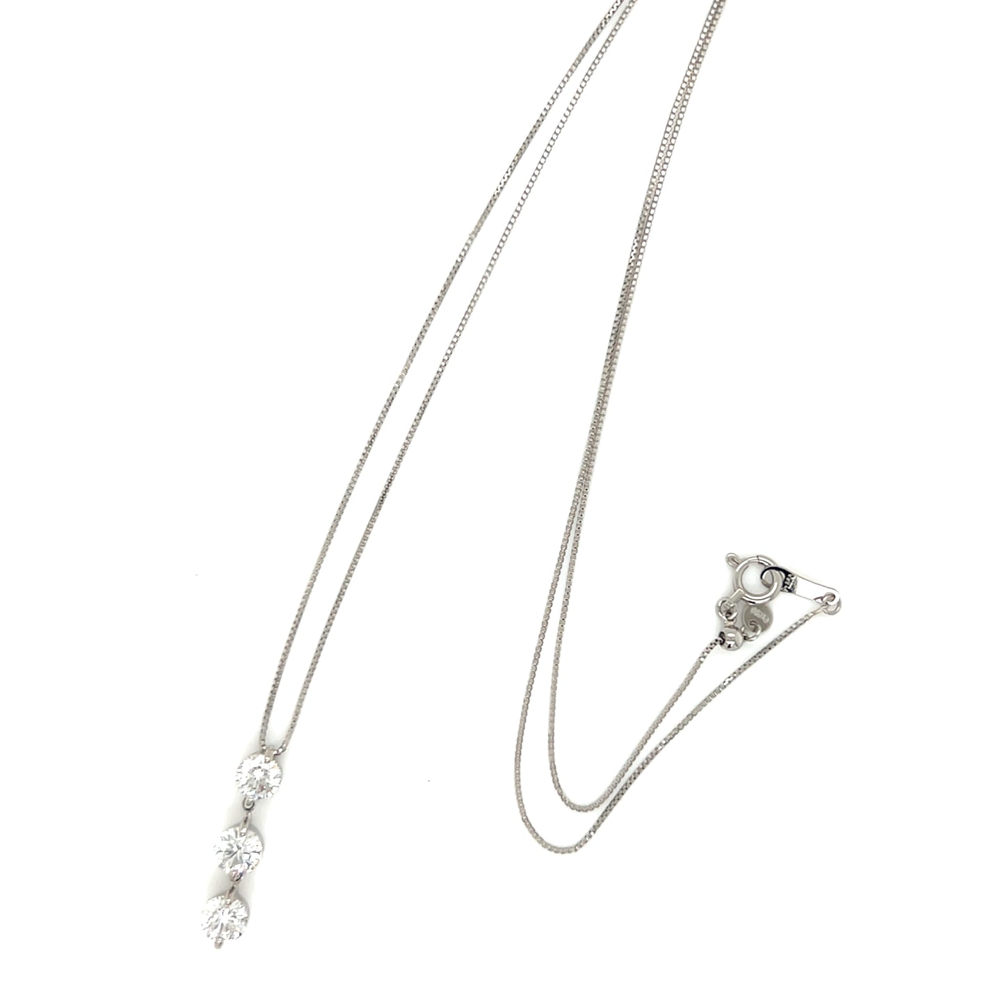 3 Dangle Dia Necklace 1ct