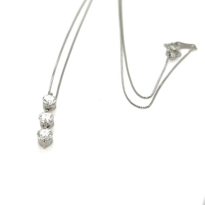 3 Dangle Dia Necklace 1ct