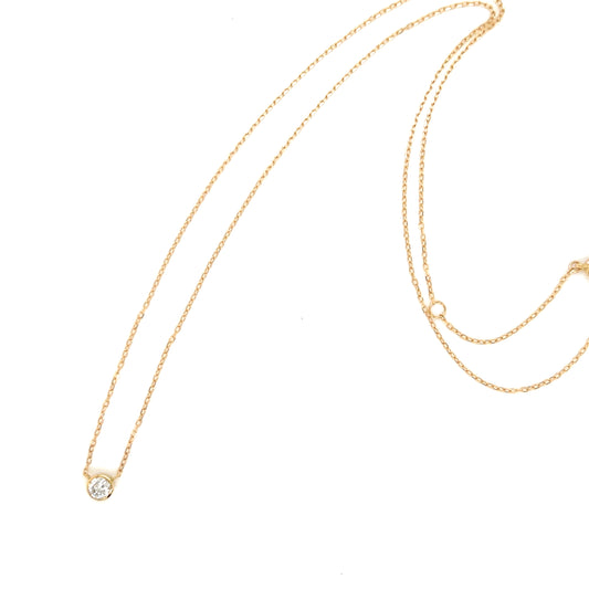 Bezel Flat Loop Necklace 0.2ct