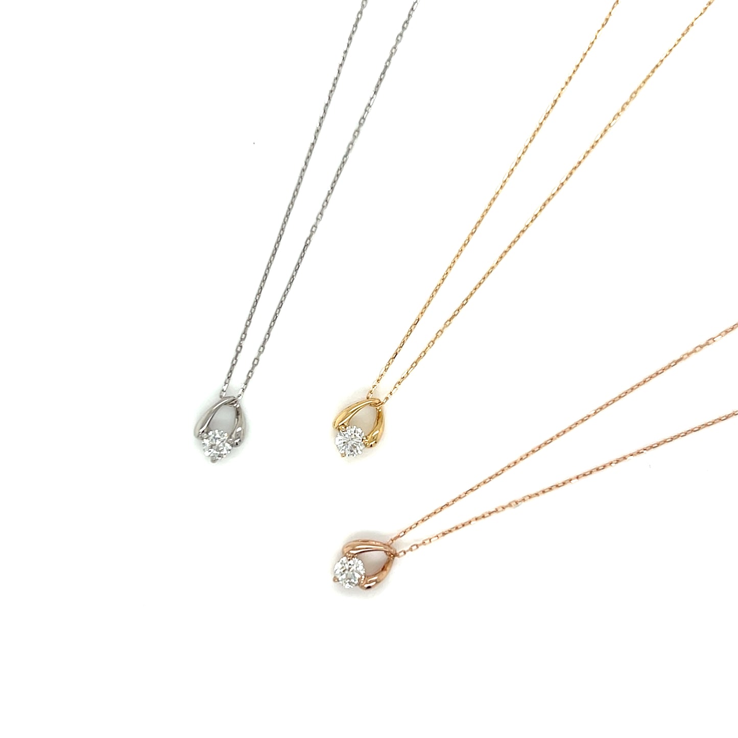 HC Waterdrop Rhombus Necklace 0.15ct