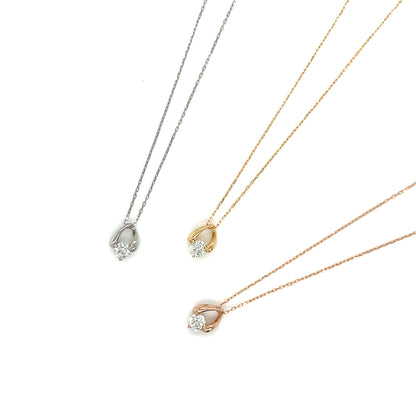 HC Waterdrop Rhombus Necklace 0.15ct