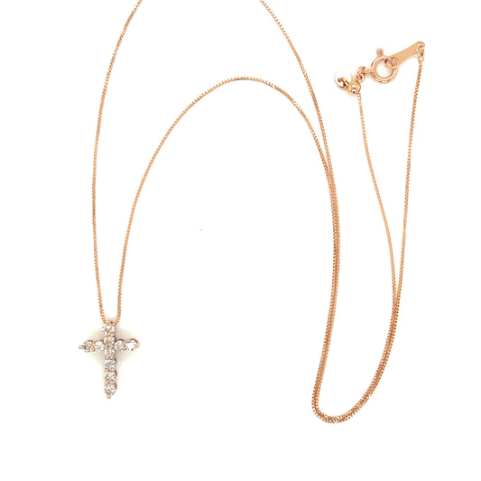 HC 10 Dia Cross Necklace N 0.3ct