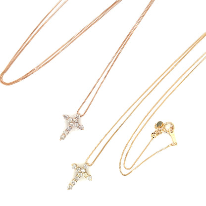 HC 10 Dia Cross Necklace N 0.3ct