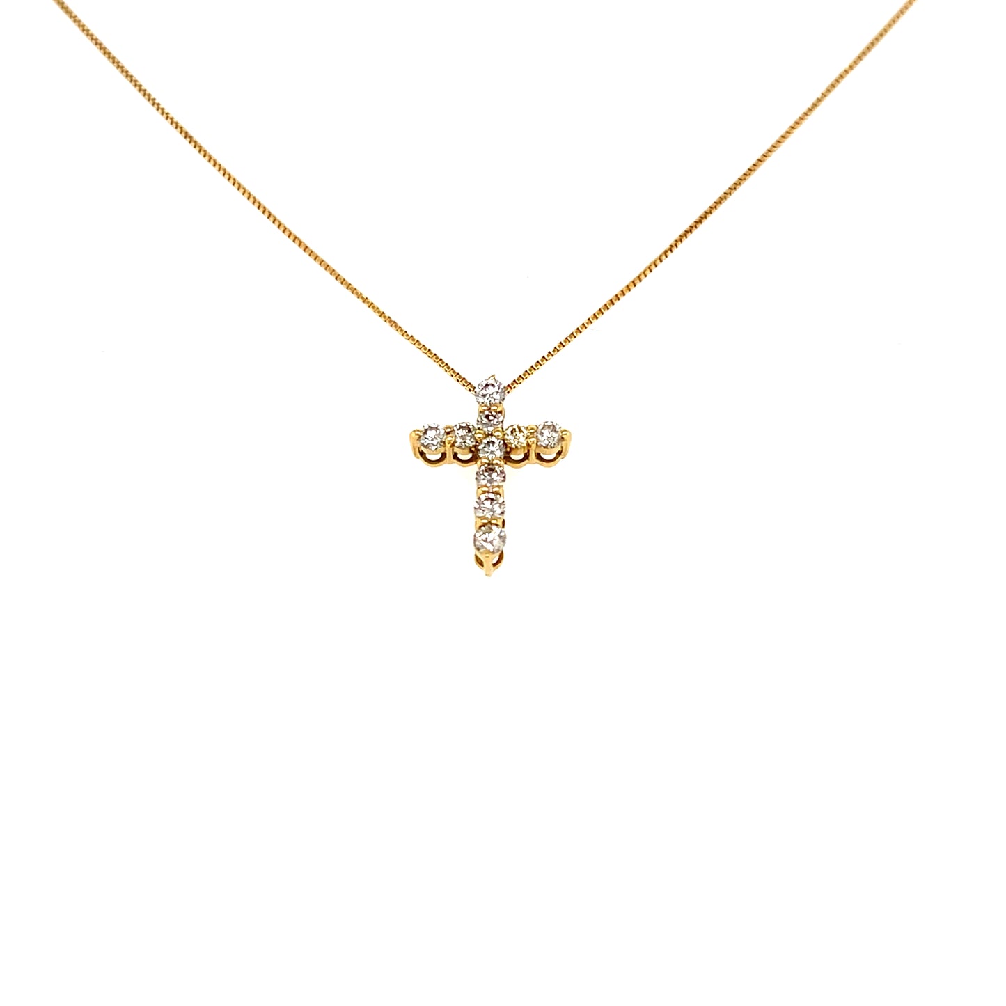 HC 10 Dia Cross Necklace N 0.3ct