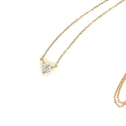 Heart Shaped Diamond Necklace 0.14ct