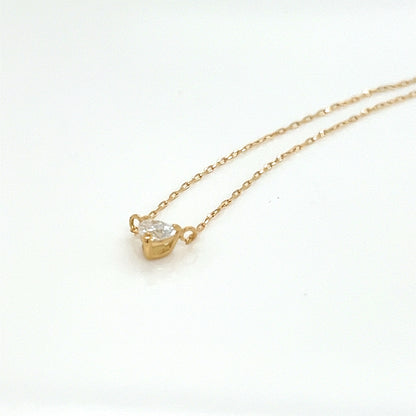 Heart Shaped Diamond Necklace 0.14ct