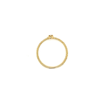 6 Claw Twist Ring 0.06ct