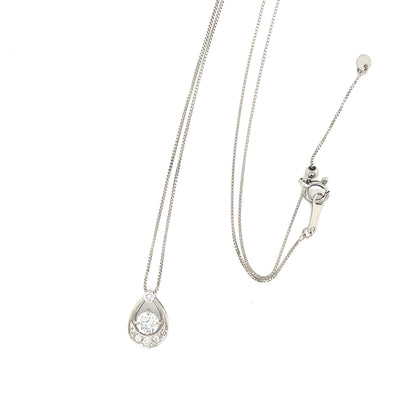 Hollow Waterdrop Necklace 0.2/0.08ct