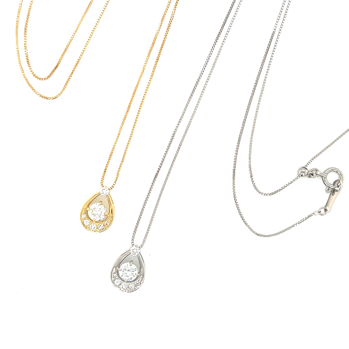 Hollow Waterdrop Necklace 0.2/0.08ct