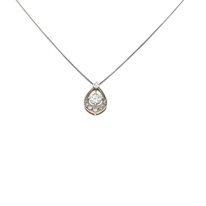 Hollow Waterdrop Necklace 0.2/0.08ct