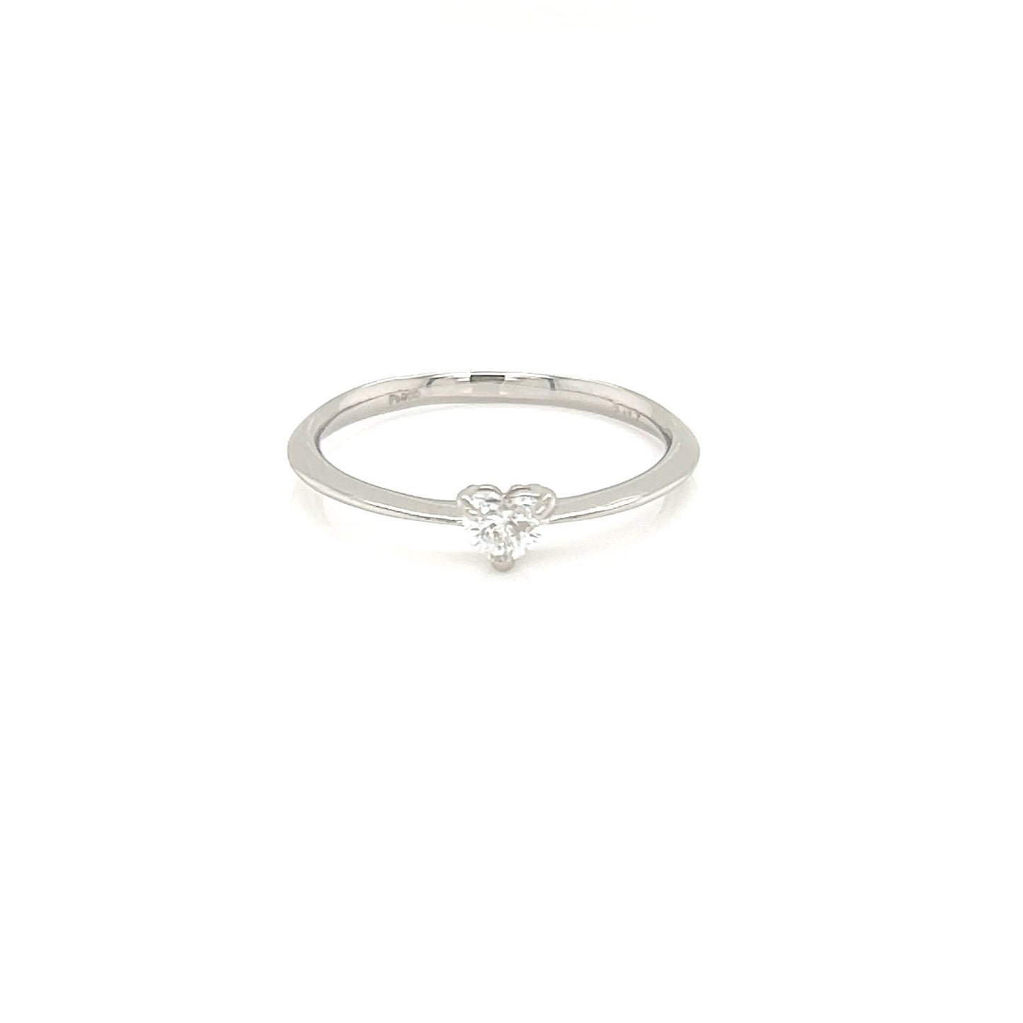 Single Heart Dia Ring 0.1ct