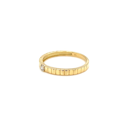 Single Dia Gold Line ring 0.06ct
