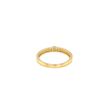 Single Dia Gold Line ring 0.06ct