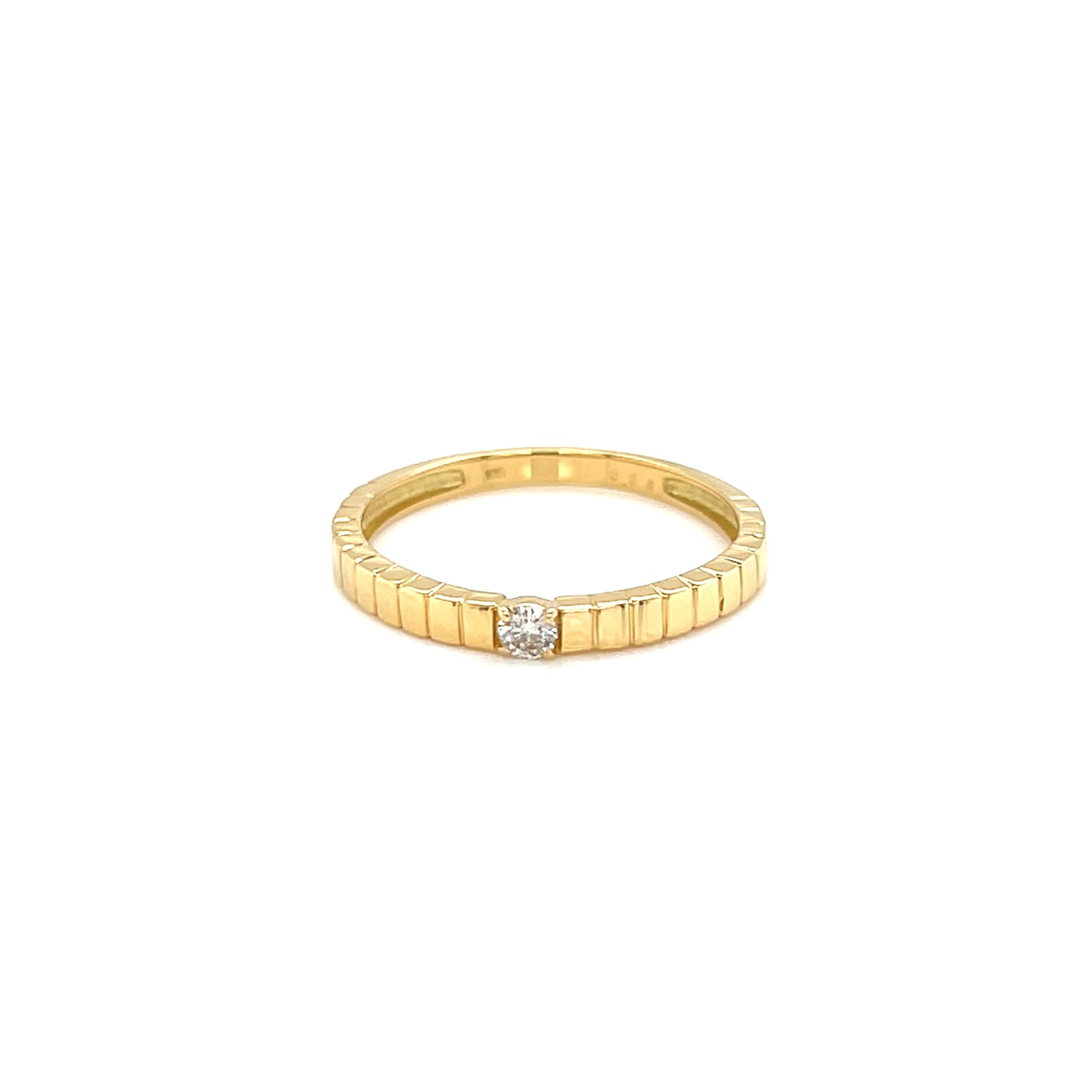 Single Dia Gold Line ring 0.06ct