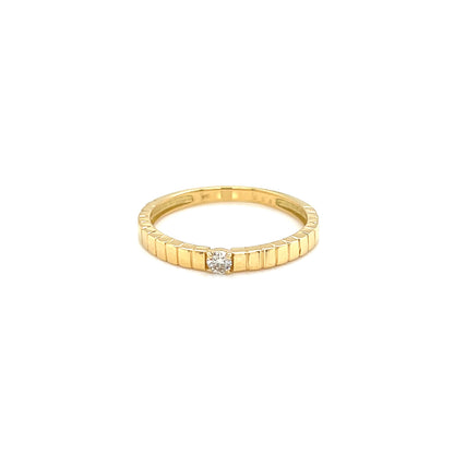 Single Dia Gold Line ring 0.06ct