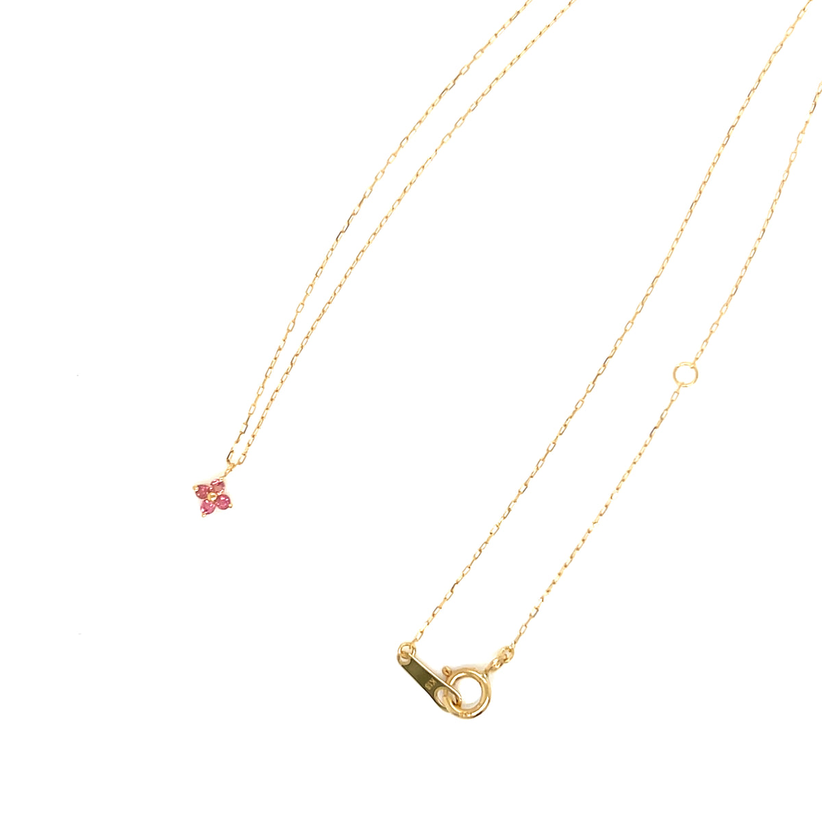 Pink Tourmaline Clover Necklace
