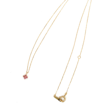 Pink Tourmaline Clover Necklace