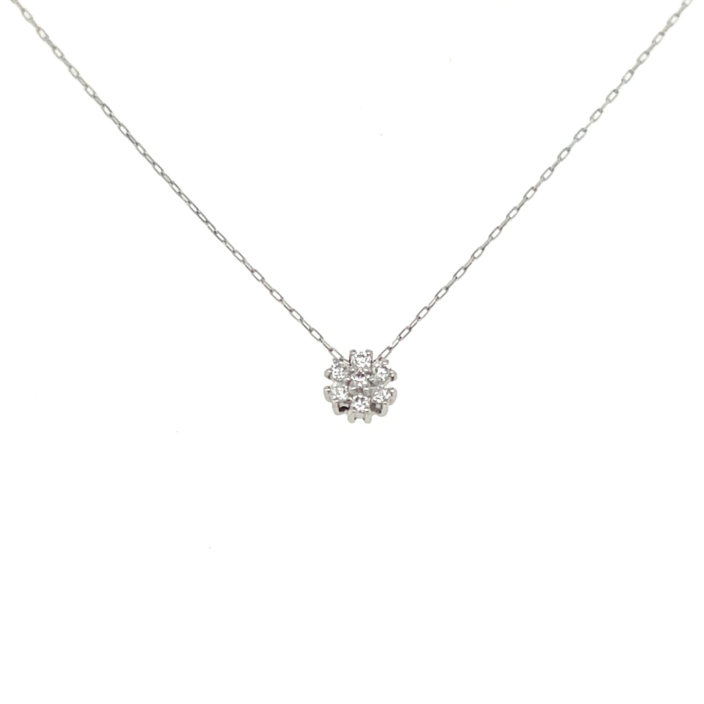 Pink Dia Snowflake Necklace 0.01/0.06ct