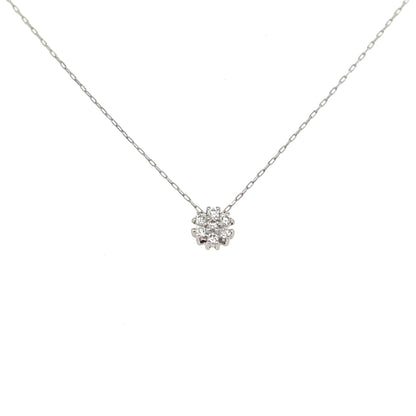 Pink Dia Snowflake Necklace 0.01/0.06ct