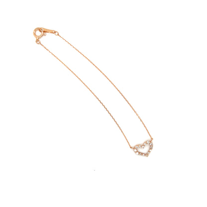 Hollow Heart N Bracelet 0.1ct