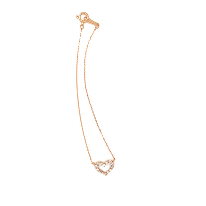 Hollow Heart N Bracelet 0.1ct
