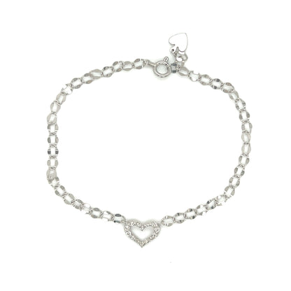Cypress Hollow Heart N Bracelet 0.1ct