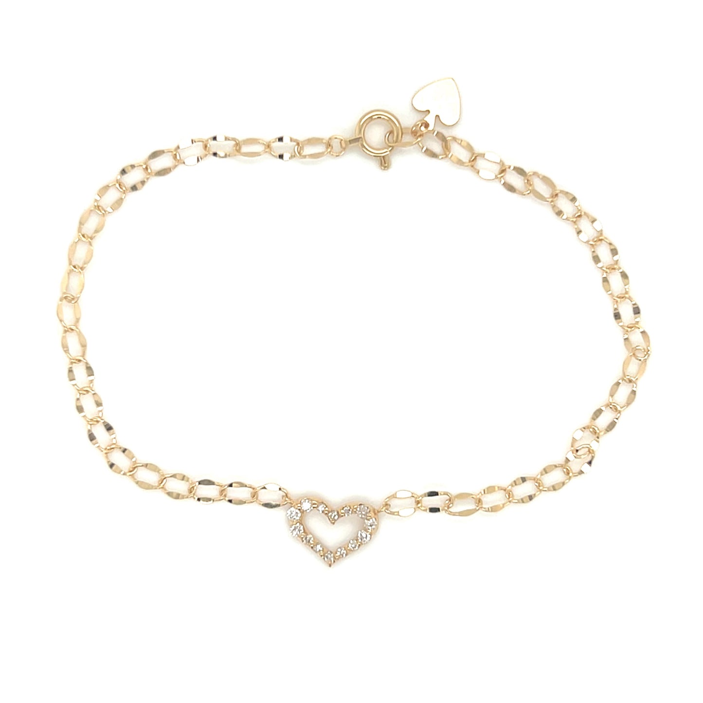 Cypress Hollow Heart N Bracelet 0.1ct