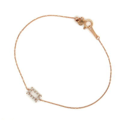 Hollow retangular bracelet 0.07ct