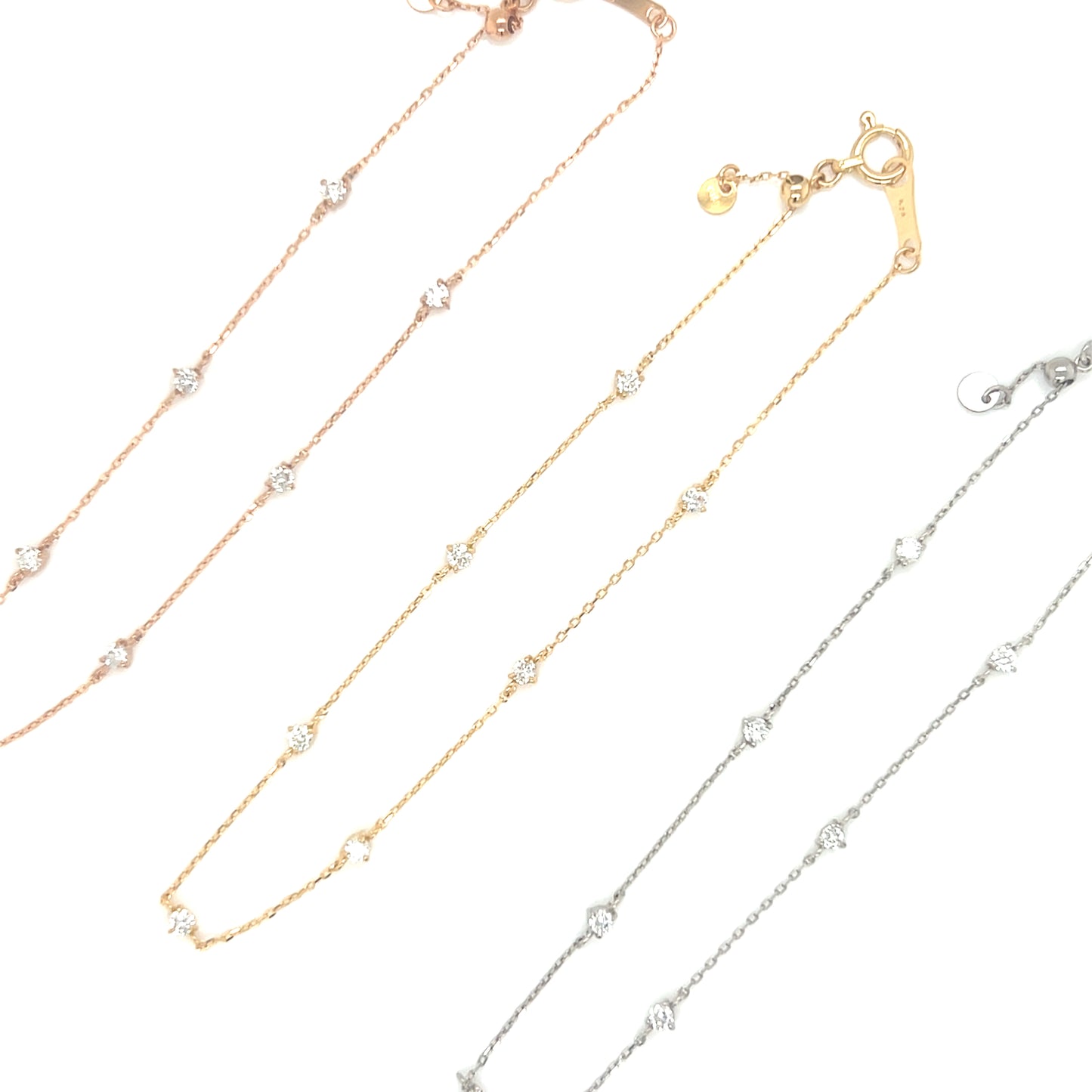 3-prong set Station Bracelet 0.2ct