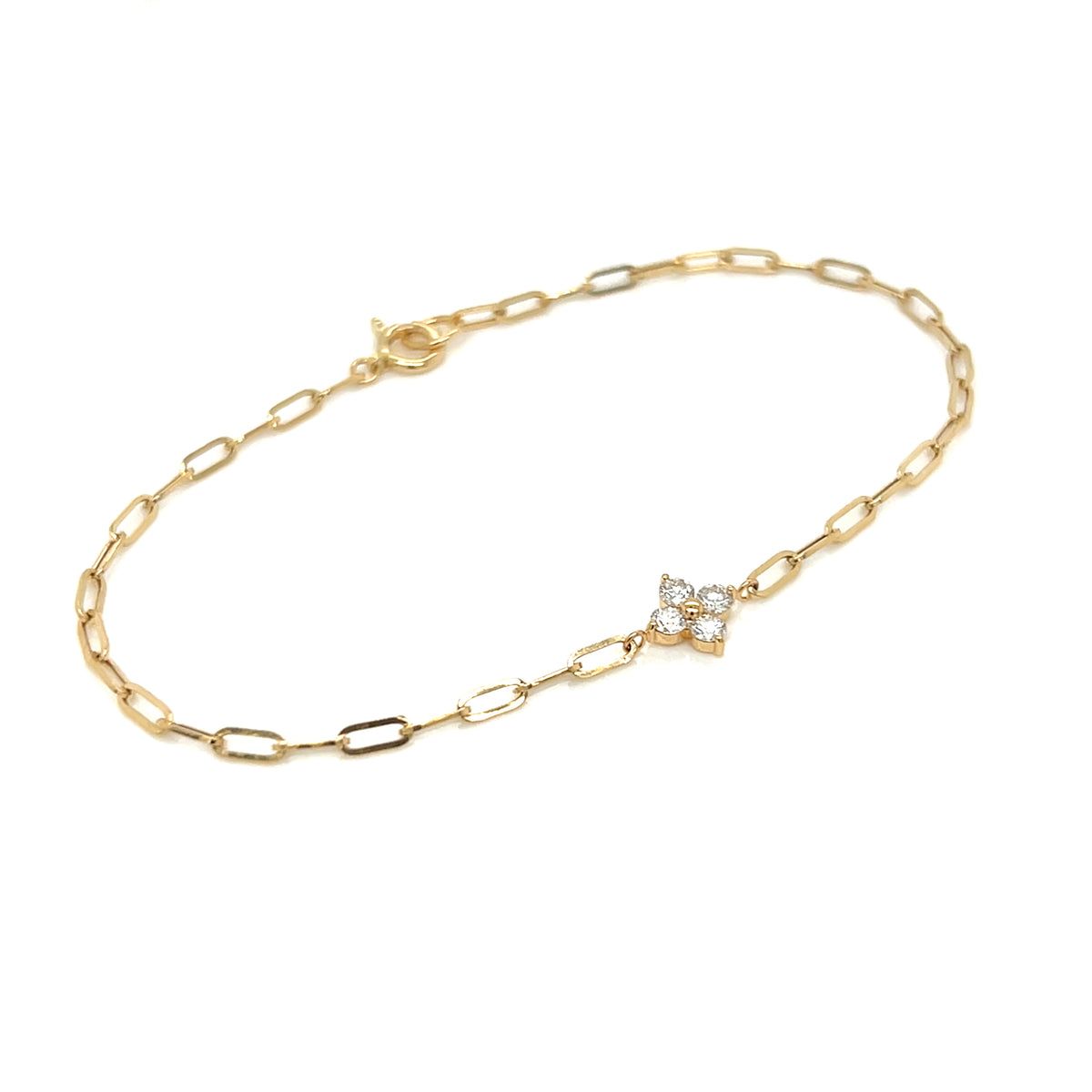 Paperclip Clover Bracelet 0.2ct