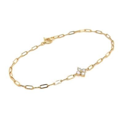 Paperclip Clover Bracelet 0.2ct