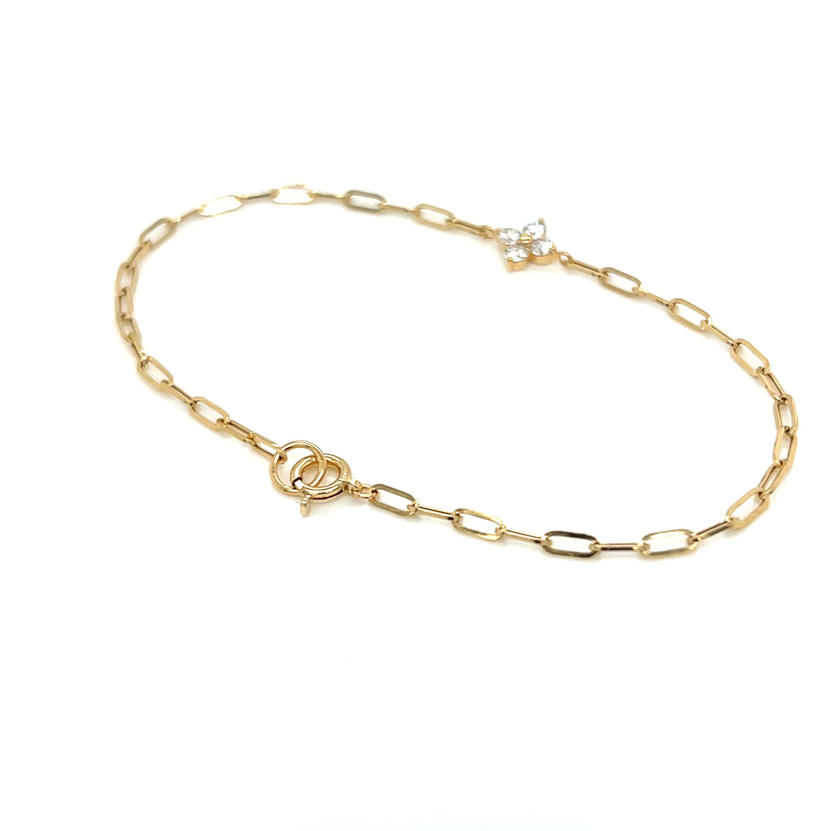 Paperclip Clover Bracelet 0.2ct