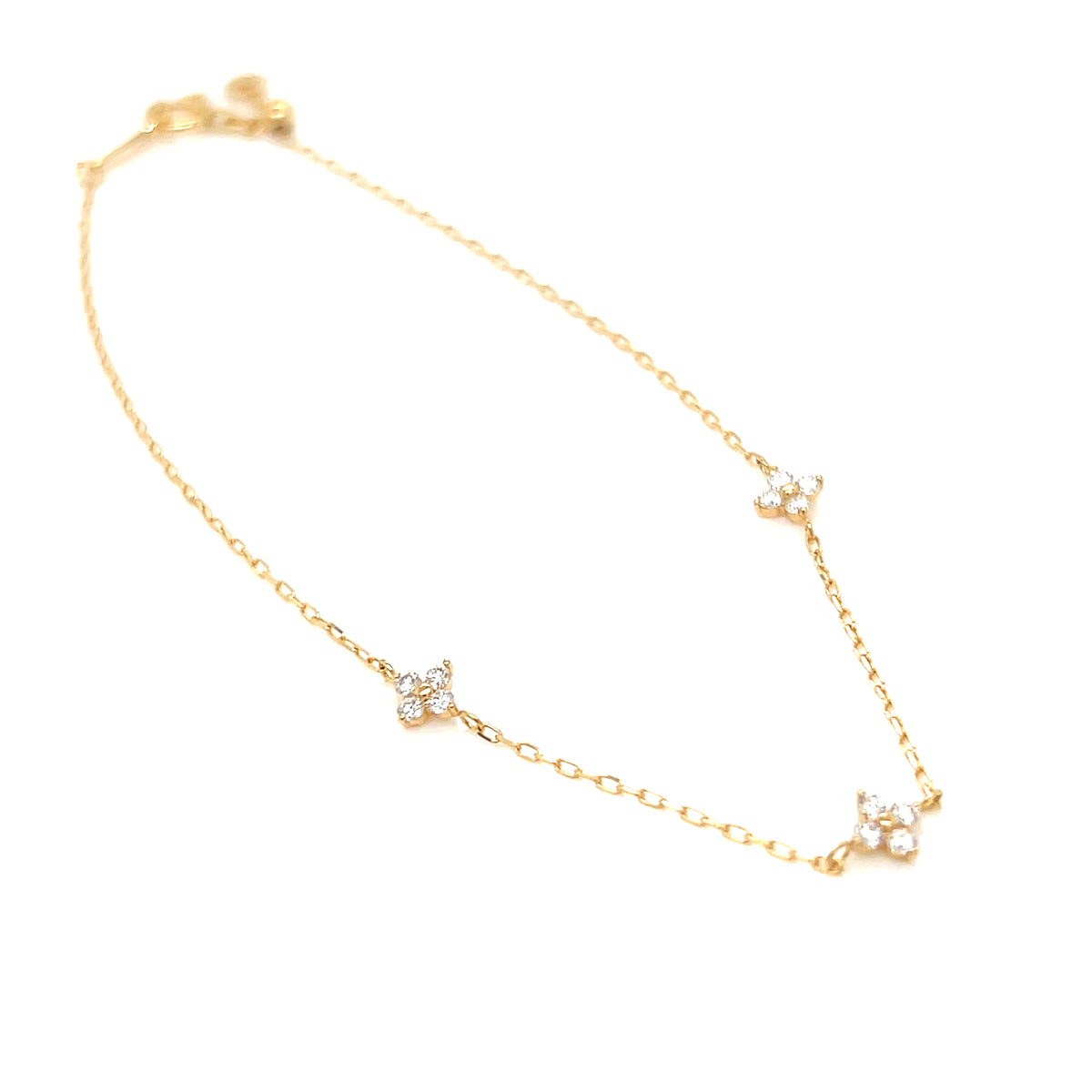 Clover Station Bracelet 0.15ct